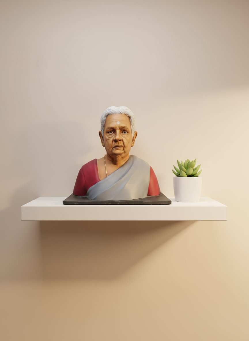 1 Feet Personalized 3D Statue – Handmade from Photo